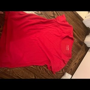 Plain red shirt